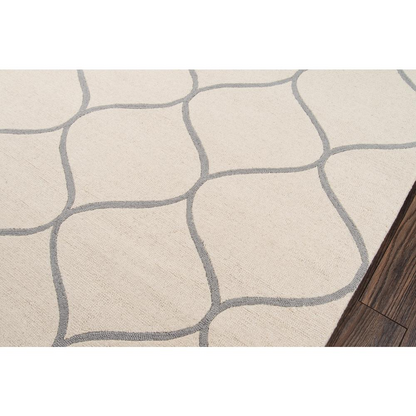 Contemporary ivory rectangle area rug by Start2Finish, 3&