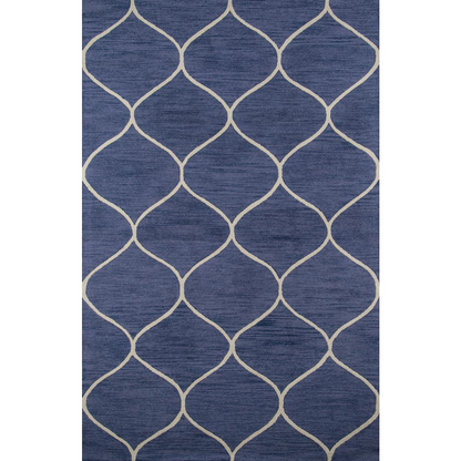 Blue contemporary rectangle area rug by Start2Finish, 3&
