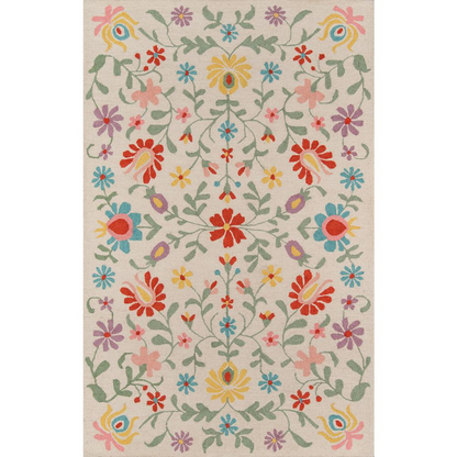 Start2Finish ivory casual runner rug with a soft textured surface, measuring 2&
