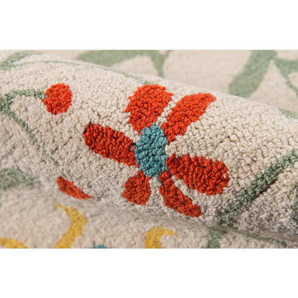 Start2Finish ivory rectangle area rug with casual geometric pattern, measuring 3&