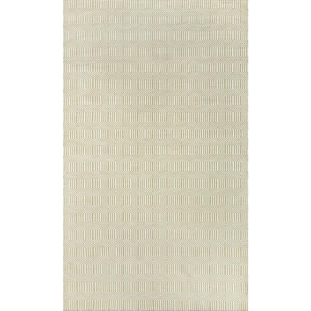 Start2Finish contemporary green rectangle area rug with a 5&