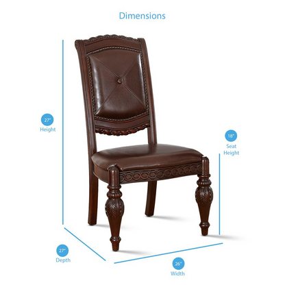 Start2Finish Antoinette Side Chair with elegant wooden frame and upholstered seat, showcasing classic furniture design.