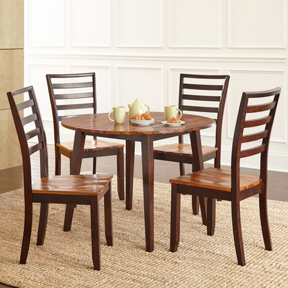 Start2Finish Abaco 5-piece dining set with a rectangular table and four matching chairs, featuring a modern design and wood finish.