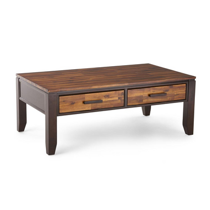 Start2Finish Abaco Cocktail Table with wooden top and metal legs, modern design for living room or lounge area.