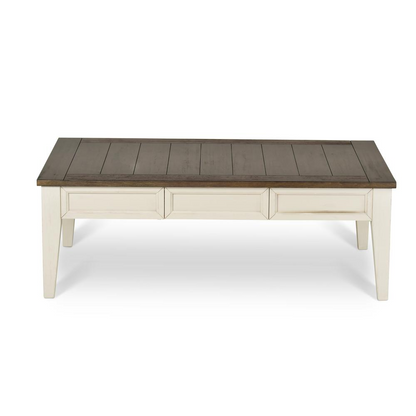 Start2Finish Cayla Cocktail Table in dark oak finish with sleek, modern design and sturdy wooden construction.