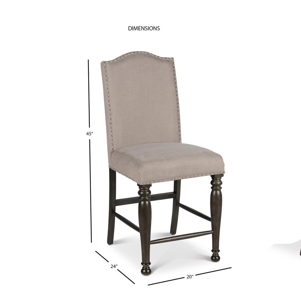 Start2Finish Caswell Counter Chair with wooden legs and cushioned seat, ideal for kitchen or bar areas.