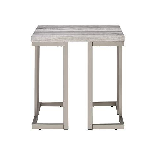 Start2Finish David end table with a sleek wooden surface and modern design, ideal for living room or bedroom decor.