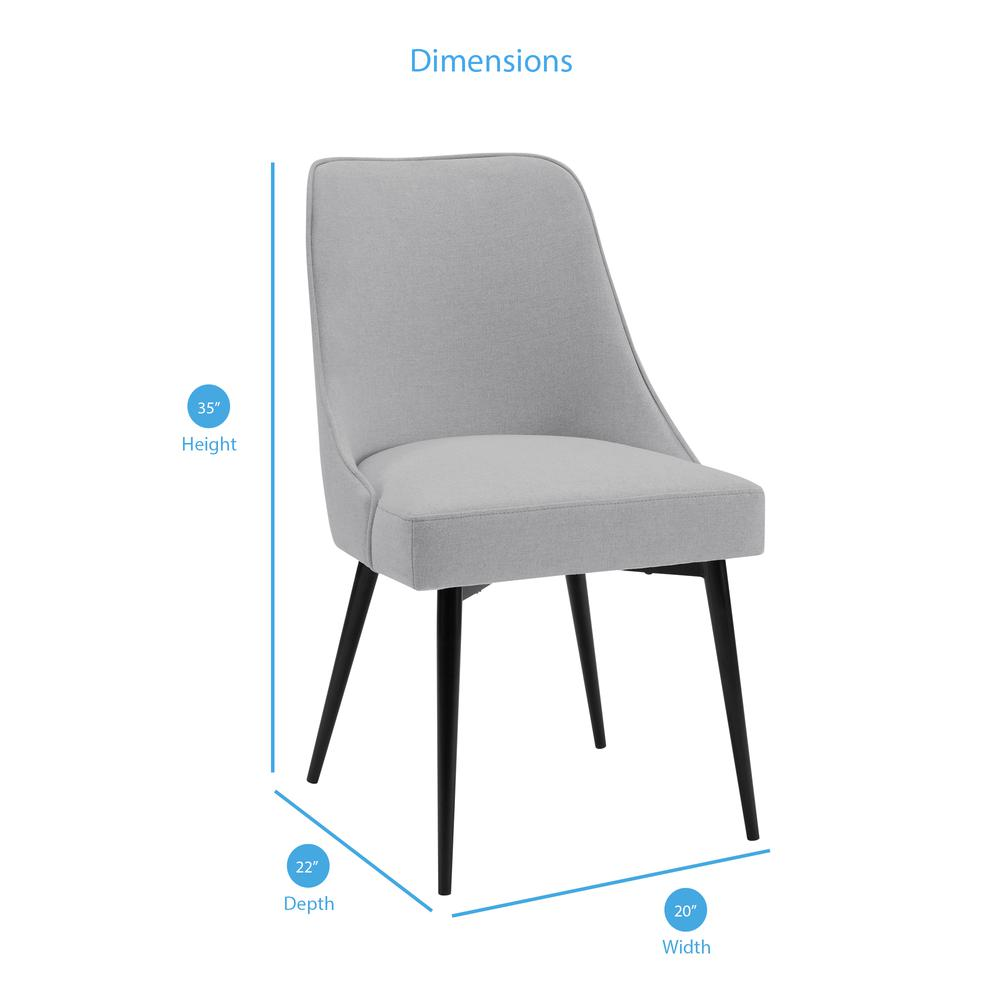 Start2Finish Colfax Side Chair in stone color with wooden legs, showcasing a modern, comfortable seating design.