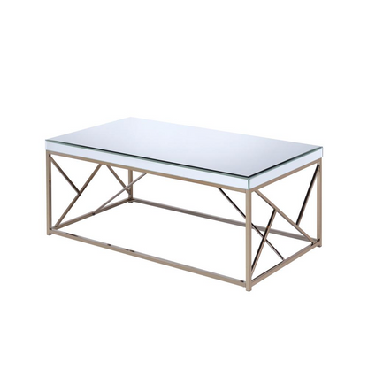 Start2Finish Evelyn cocktail table with a sleek round wooden top and metal base, ideal for modern living spaces.