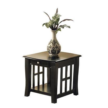 Cassidy end table by Start2Finish featuring a compact 23x28x23-inch design with a sleek wooden surface and modern style.