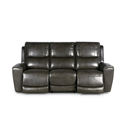 Start2Finish Laurel Pwr-Pwr Grey sofa with plush cushions and modern design, shown in a living room setting.