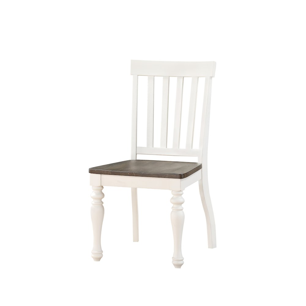 Joanna Two Tone 6-Piece Dining Set by Start2Finish featuring a wooden table and six matching chairs with two-tone finish.