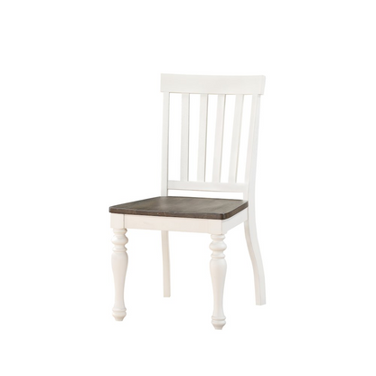 Joanna Two Tone 6-Piece Dining Set by Start2Finish featuring a wooden table and six matching chairs with two-tone finish.