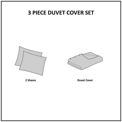 Cotton printed duvet cover set with decorative trims from Start2Finish, featuring a patterned design and cozy fabric.