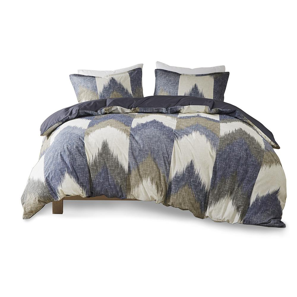 Start2Finish Alpine 3-piece navy duvet cover mini set with matching pillowcases, soft bedding for a cozy bedroom look.
