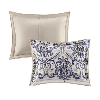 Start2Finish 6-piece reversible quilt bedding set with matching throw pillows, featuring a stylish, cozy design.