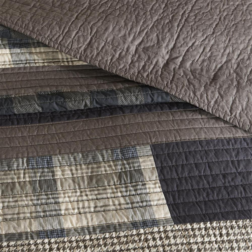 Start2Finish Winter Plains 100% cotton oversized quilt mini set in taupe, featuring cozy bedding with a soft, textured design.