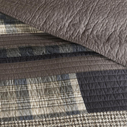 Start2Finish Winter Plains 100% cotton oversized quilt mini set in taupe, featuring cozy bedding with a soft, textured design.