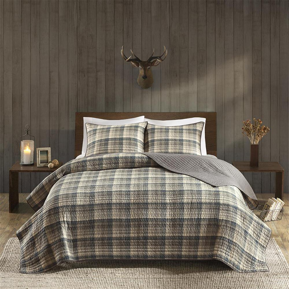 Start2Finish Tasha 100% Cotton Oversized Quilt Mini Set in tan, featuring soft, lightweight fabric and a cozy, oversized design.