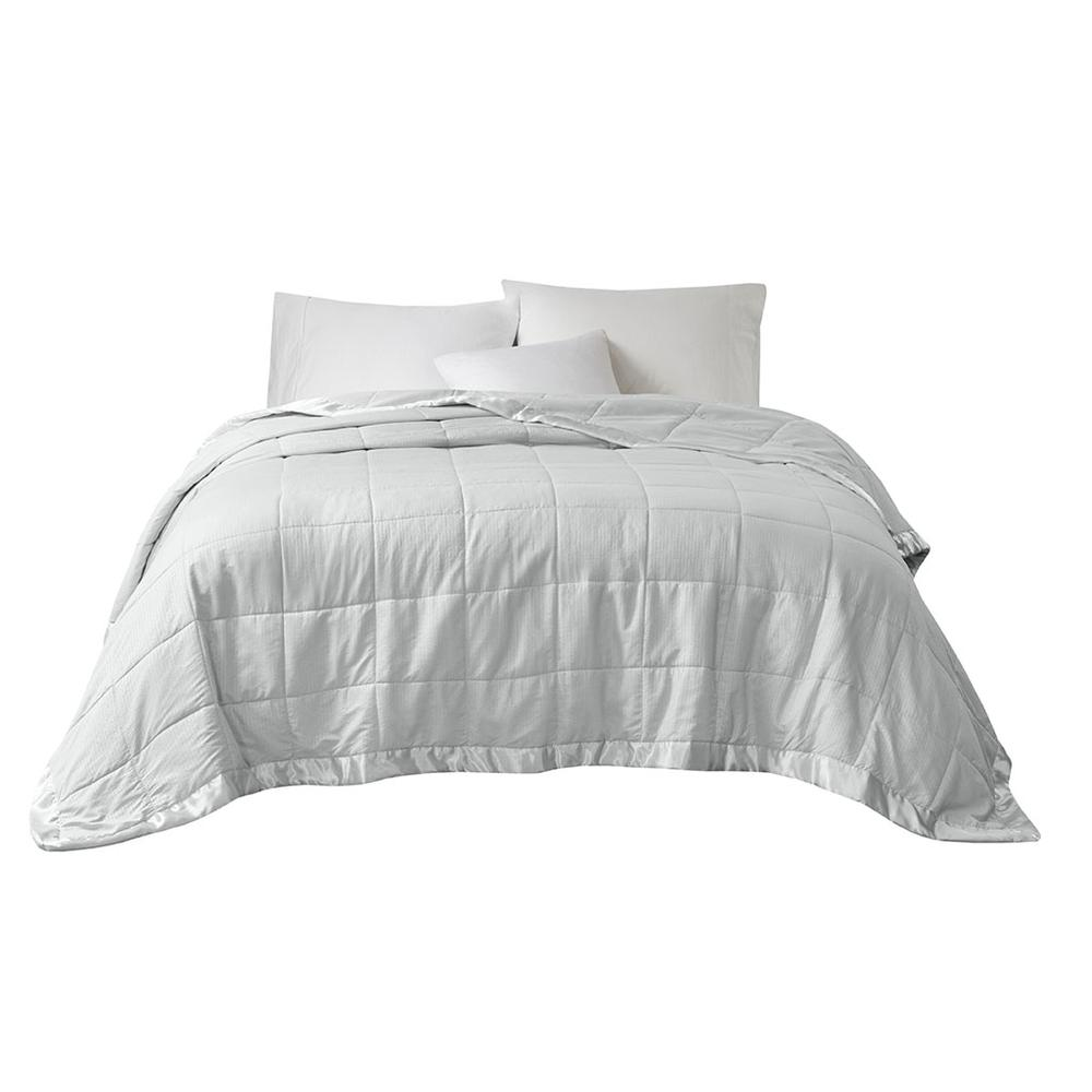 Oversized down alternative bedding blanket with satin trim from Start2Finish, soft and plush for cozy bedroom decor.