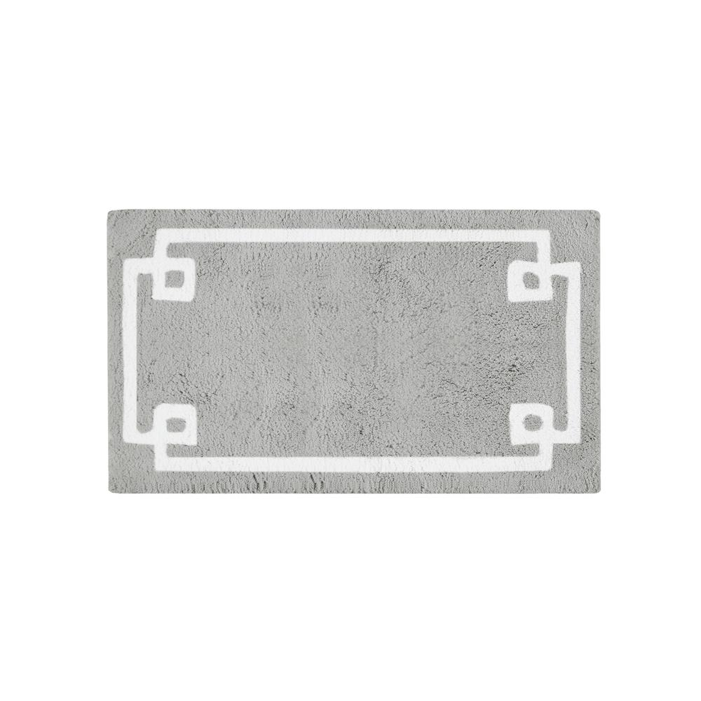 Start2Finish cotton tufted bath rug in 20x30 inches with a textured, plush surface and neutral color for bathroom comfort.