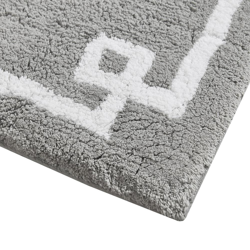 Start2Finish cotton tufted bath rug in 20x30 inches with soft, textured surface and neutral color for bathroom decor.