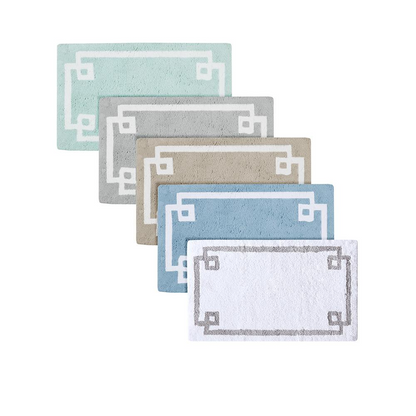Cotton tufted bath rug in 20x30 inches with soft, plush texture, by Start2Finish, suitable for bathroom floor decor