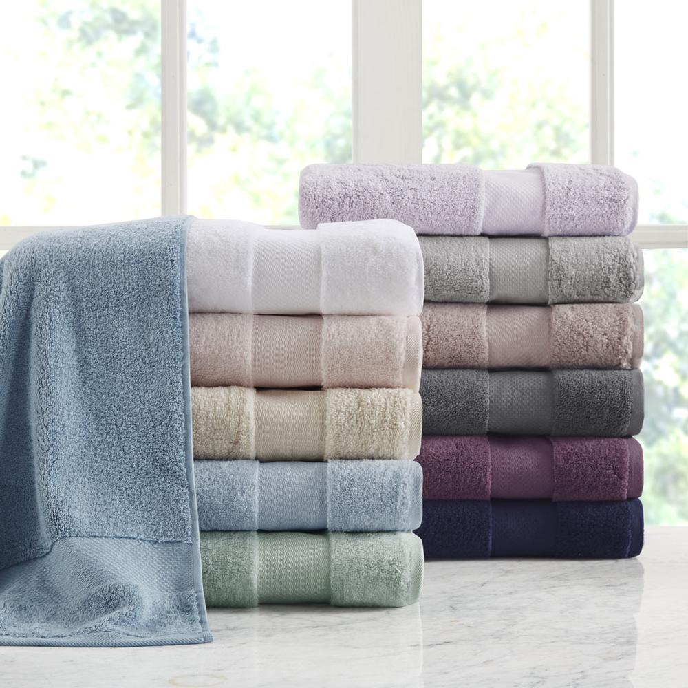 Start2Finish cotton 6-piece bath towel set featuring soft, absorbent towels in neutral colors, perfect for bathroom use.