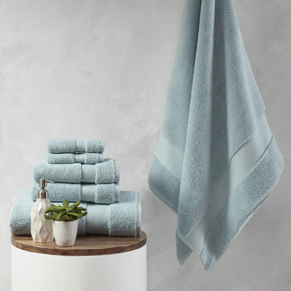 Start2Finish 1000gsm 100% cotton 6-piece towel set with plush, absorbent towels displayed in a clean, organized arrangement.