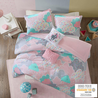 Start2Finish cotton printed comforter set with colorful floral pattern, cozy and soft bedding for a stylish bedroom update.