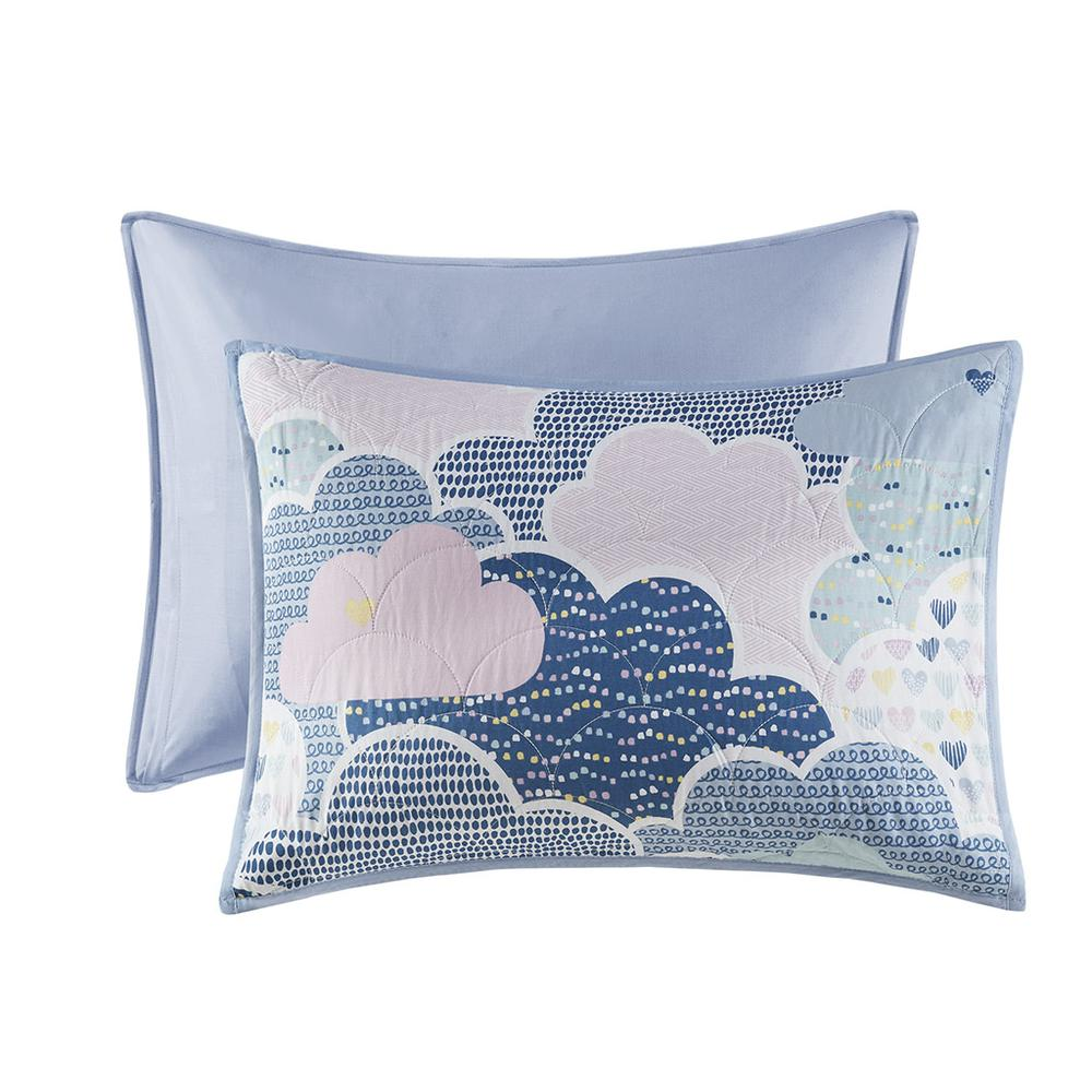 Start2Finish reversible cotton quilt set with matching throw pillows, featuring a cozy, stylish bedding design.