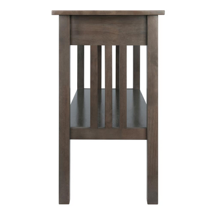 Stafford Console Hall Table in oyster gray by Start2Finish, showing a sleek, modern furniture piece with a smooth finish and clean lines.