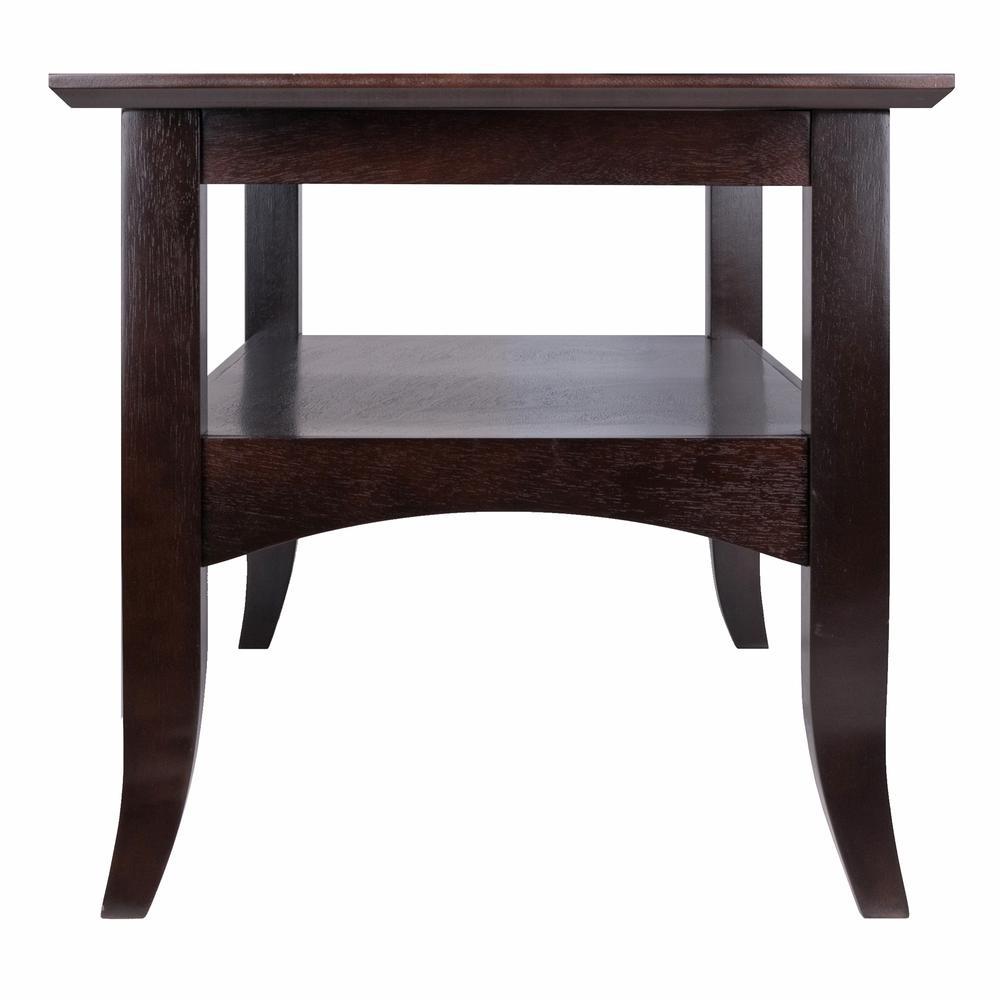 Start2Finish Camden coffee table with a sleek coffee finish, featuring a modern design and smooth wooden surface.