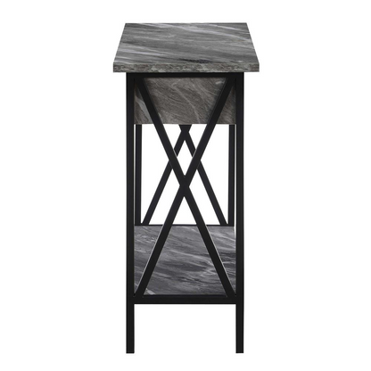 Start2Finish Tucson flip top end table with built-in charging station, featuring sleek design and convenient power outlets.