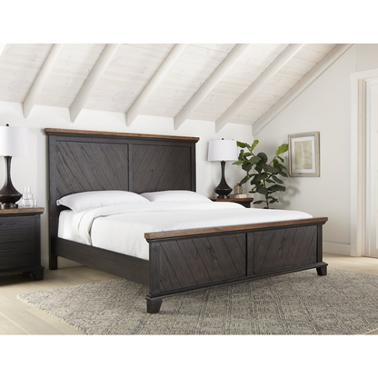 Brown Bear Creek Queen Bed by Start2Finish, featuring a sturdy wooden frame and classic design, shown in a well-lit bedroom setting.