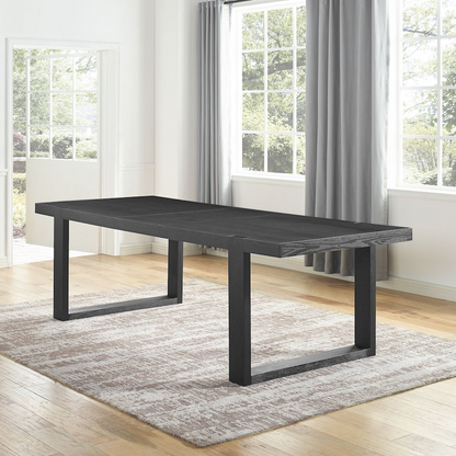Yves Black Dining Table by Start2Finish with sleek black finish, smooth tabletop, and sturdy legs, ideal for modern dining spaces.