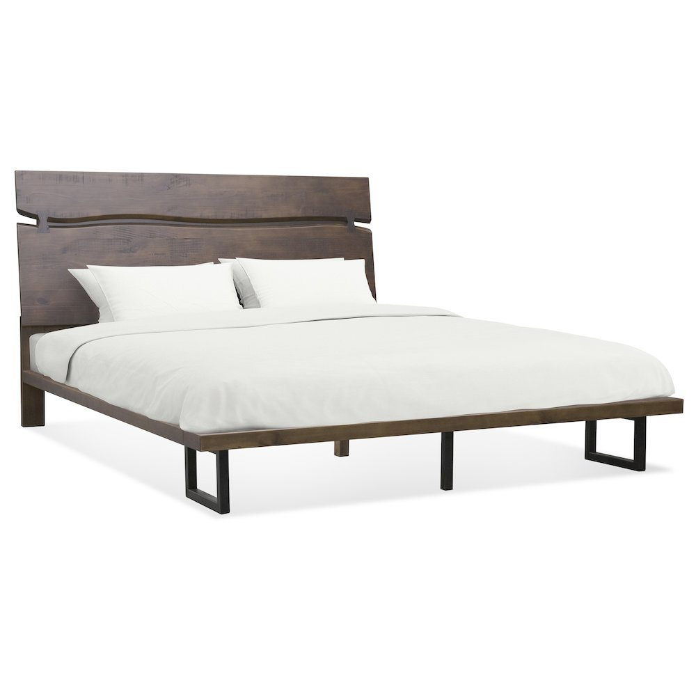Start2Finish Pasco Queen Bed with sleek wood frame and modern design, shown in a stylish bedroom setting.