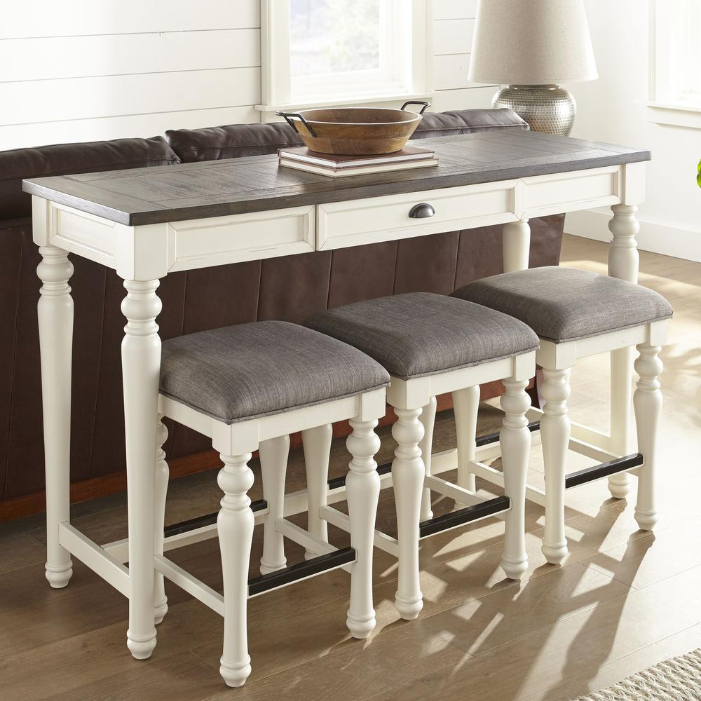 Start2Finish Joanna Sofa Bar 4-piece set with sleek sofa, bar table, and matching chairs in modern design.