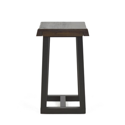 Start2Finish Jennings live edge wooden stool with natural wood finish and rustic design, showcasing the handcrafted, organic style.
