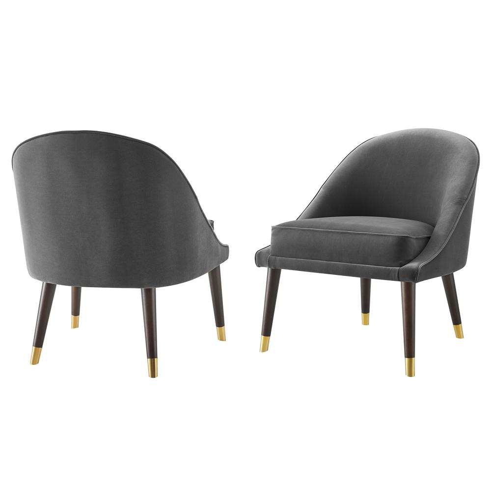 Start2Finish Avalon velvet accent chair with plush upholstery and modern design, featuring a cozy, stylish seat with wooden legs.