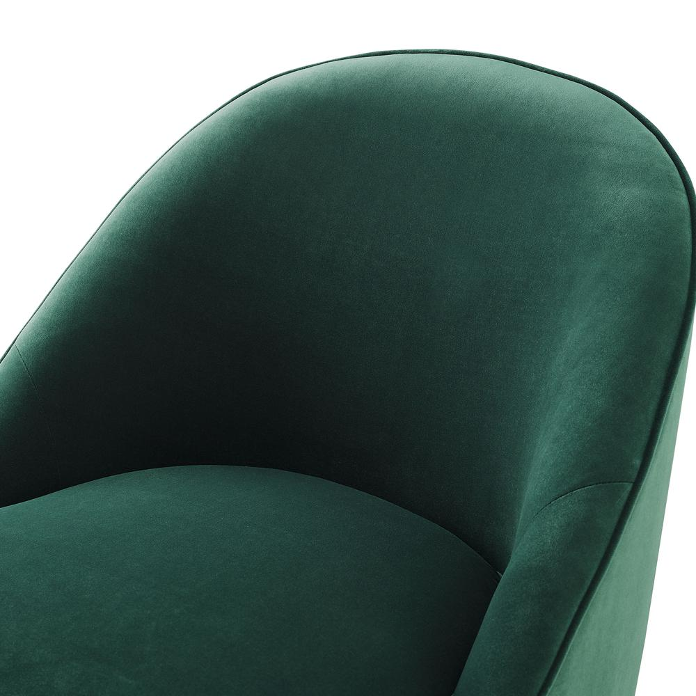 Green Avalon Velvet Accent Chair by Start2Finish with plush velvet upholstery and modern design.