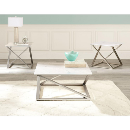 Start2Finish Zurich Faux White Marble Top with sleek white marble design and smooth surface, ideal for modern furniture.