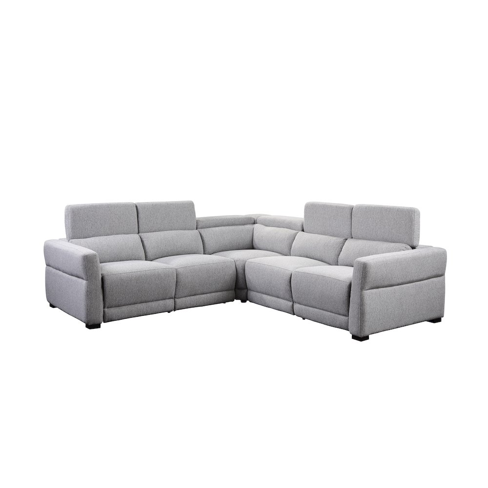 Start2Finish Isla Power Reclining Sectional sofa with plush cushions and modern design, shown in a living room setting.