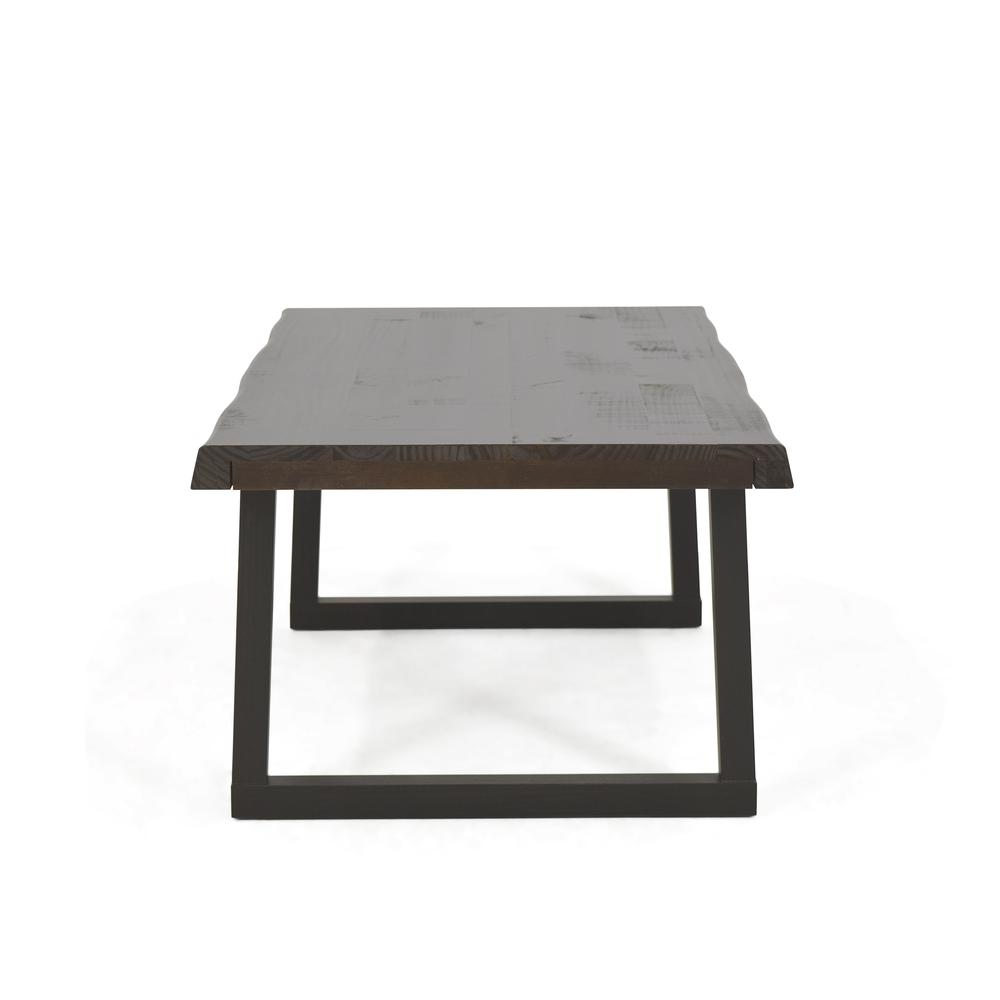 Start2Finish Jennings live edge cocktail table with natural wood finish and sleek design, showcasing its rustic and modern style.