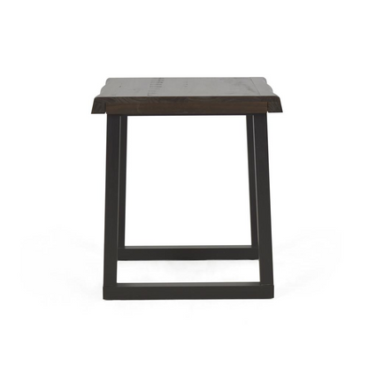 Start2Finish Jennings live edge end table featuring natural wood finish and sleek modern design for living room decor.