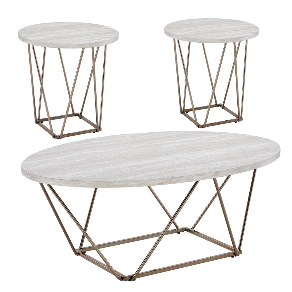 Set of three Start2Finish Rowyn faux marble paper top sheets with a sleek, modern marble design.