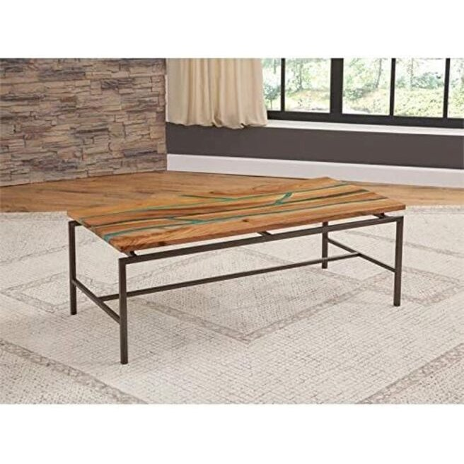 Start2Finish Tamra 3-piece occasional table set featuring round wooden tables with sleek metal legs.