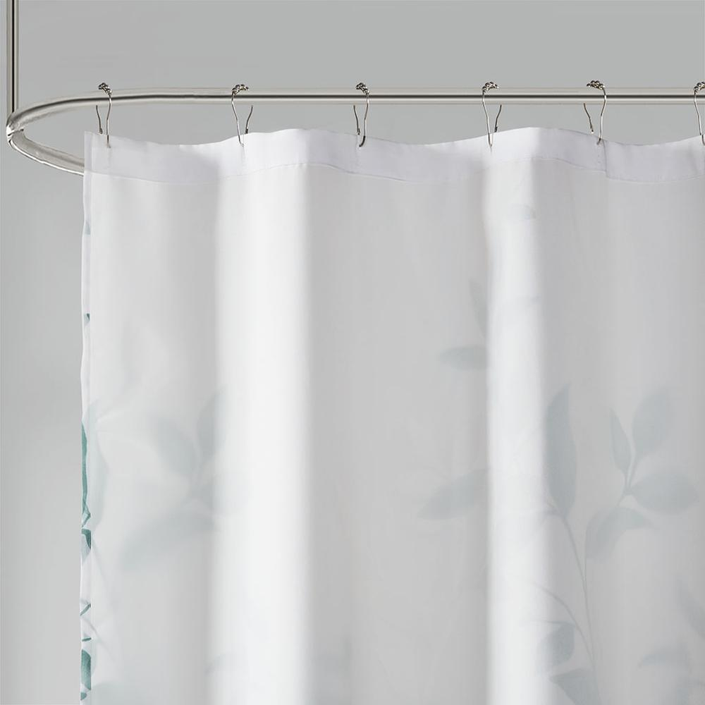 Start2Finish burnout printed shower curtain with bold, colorful abstract design for a stylish bath decor update.