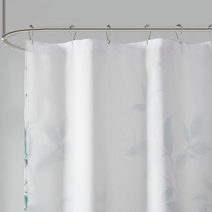 Start2Finish burnout printed shower curtain with bold, colorful abstract design for a stylish bath decor update.