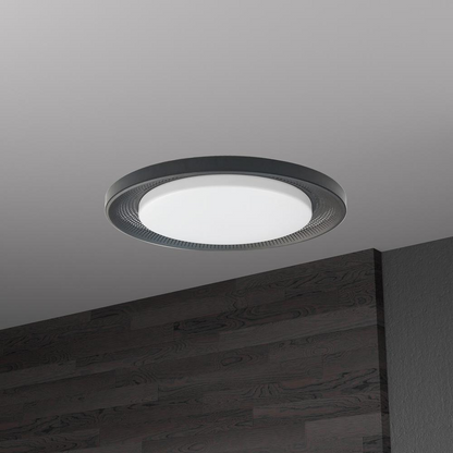 Start2Finish 30W flushmount ceiling light with white acrylic diffuser, modern design, suitable for home or office lighting.